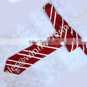 Red and White With Masonic Logo Tie thumbnail-1