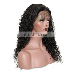 Best Quality 180%Density Unprocessed Cheap Brazilian Front Lace Wig 100 Percent Human Hair Wigs thumbnail-3