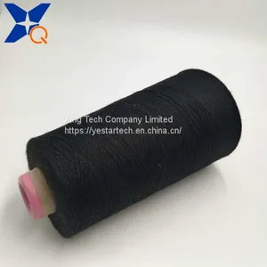 Ne16/1ply 30% Carbon Inside Nylon Staple Fiber Blended With 70% Black Polyester Staple Fiber for Pure Black Touch Screen Gloves-XT11114 thumbnail-2