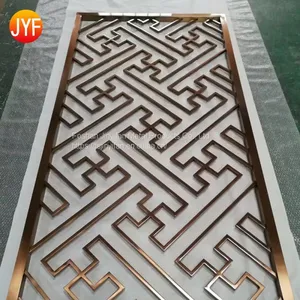 Foshan Manufactroy Customized Decorative Screen Stainless Steel Folding Room Dividers thumbnail-5