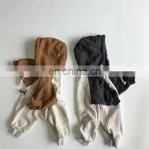 2020 Winter Girl Boy Rompers Knitted Cotton Long Sleeve Jumpsuit Outfit Clothes For Kids Baby thumbnail-1