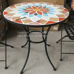 Metal Outdoor Folding Table Coffer Table Round Table thumbnail-1