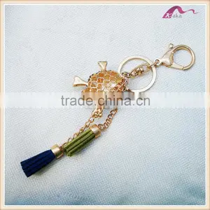 New Fashion Crystal Skull Keychain With Tassel Decorations thumbnail-3