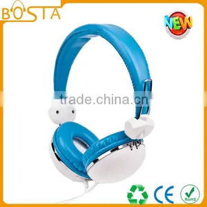 Cheap Stereo Wired 3.5mm Custom OEM 2016 Cushion Headphones With Leather thumbnail-3