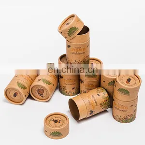 Bio Friendly Kraft Paper Tube Recyclable Plastic Free Cardboard Tube Custom Printed Cylinder Packaging thumbnail-1