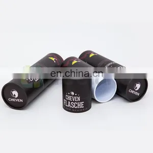 Printed Round Facial Tissue Boxes Paper Skin Care Jar Boxes Black Round Paper Case thumbnail-2