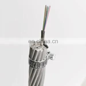 Uni-tube Opgw Single Mode Overhead Ground Wire Fiber Optic Cable G652d Communication 24 Core 2-6km Per Drum Aluminum Opgw-uni thumbnail-2