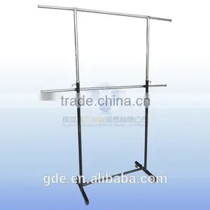 Wholesale Metal Collapsible Single Bar Clothes Rack thumbnail-1