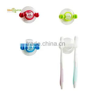 Round Silicone Suction Plastic Toothbrush Holder Hot Selling thumbnail-1