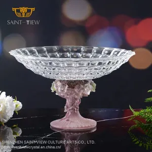 Seckilling On Sale Factory Stock Clearance Limited Ready Quantity W33cm Crystal Tray Entertaining Centerpiece thumbnail-1