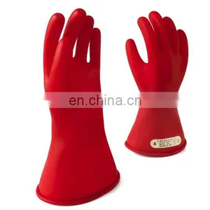 0.5KV Long Low Voltage Class 00 Electric Worker Safety Hand Protection Latex Rubber Insulating Gloves thumbnail-2