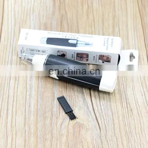 New Portable Electric Nose Hair Trimmer Man Shaving Nose Hair Removal Shaver Clipper Black No Spray Nose Hair Clipper thumbnail-3
