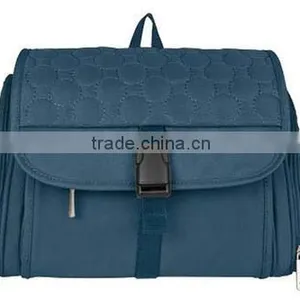 Popular Desisgn Unisex Cosmetic Toiletry Bag for Travel,blue Quilted Polyester Hanging Toiletry Cosmetic Bags thumbnail-2