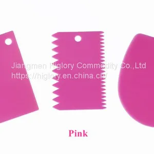 3Pcs Cake Scraper Pastry Butter Dough Cookie Edges Scraper Cake Smoothers DIY Cutter Baking Tools Decorating Accessories Set thumbnail-2