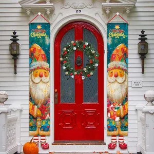 Bulk Custom Merry Christmas Banners Double-Sided Hanging Flags for Porch Garage Door Indoor Outdoor Holiday Decor thumbnail-5