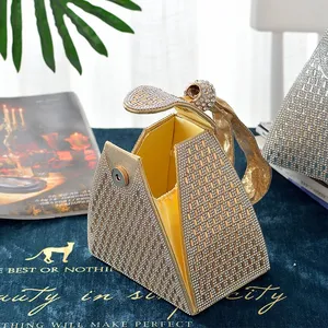 Triangle Handheld Diamond Handbag Banquet Bag Women's Versatile Evening Clutch Bag For Party Banquet Dinner Cheongsam thumbnail-3