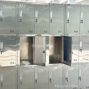 15-Door Stainless Steel Personal Locker for Office Employees – Compact Multi-Unit Design for Workspace Efficiency thumbnail-3