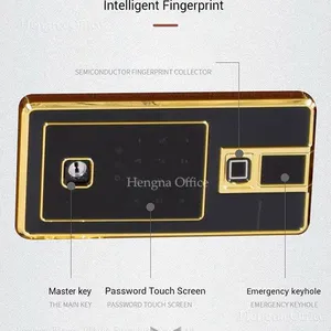 Smart Safe Desk | Fingerprint Lock Alloy Door Panel + Triple Lock Security | Designed for Finance Office thumbnail-4