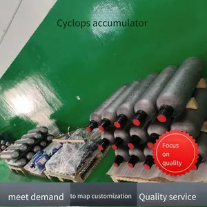 Stainless Steel and Carbon Steel National Standard Bladder Type Accumulators for Buffering, Pressure Boosting and Injection Molding, Shengtu Hydraulic Rubber thumbnail-1