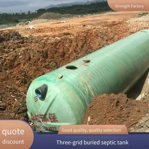Factory Area Supporting Finished Frp Septic Tanks, Three - Compartment Prefabricated, Buried Domestic Sewage Collection Tanks thumbnail-5
