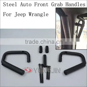 New Steel Car Front & Rear Grab Handle Stainless Bar Grab Handrail for Jeep Wrangler JK 07-15 thumbnail-1