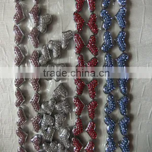 Produce Slide Diamond Hearts Wholesale Diamond Letter 10 mm Full Rhinestone Heart Charm thumbnail-6