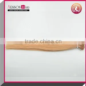 Arisonhair Wholesale Product Keratin Tipped i Tip Hair Extension Brazilian Virgin Human Blonde Pre-bonded Hair Extension thumbnail-6