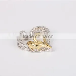 2016 Valentine's Day Gift for Girl Friend Heart Shape 10k Gold Fashion Pendant thumbnail-3