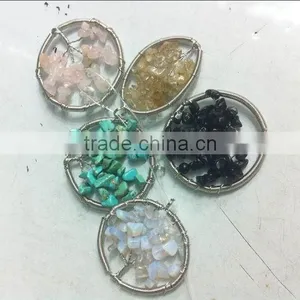 Ladies' Necklace the Tree of Life Gemstone Pendant Blessing Beads Charms SCC0329 thumbnail-6