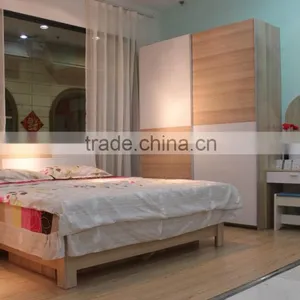 China Manufacturer Modern 3 Piece Bedroom Furniture Set - Wardrobe, Dressing Table , Bed(SZ-BFA8003) thumbnail-1
