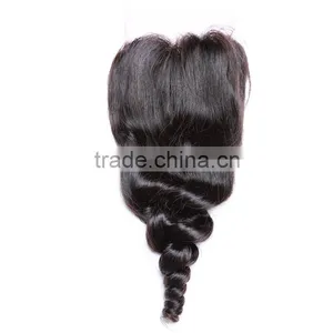 Cheap Brazilian Virgin Human Hair 4X4 Natural Part Lace Closure With Baby Hair Quality Choice thumbnail-2