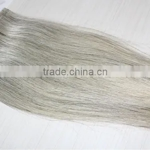 pu Sikn Human Hair Extension Virgin Grey Hair Extension thumbnail-1