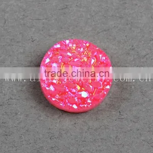 Wholesale Round Natural Pink Druzy Cabochon Beads Druzy Stone thumbnail-1