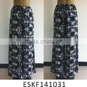 Ladies Chiffon Printed Casual Summer Loose Pants thumbnail-1