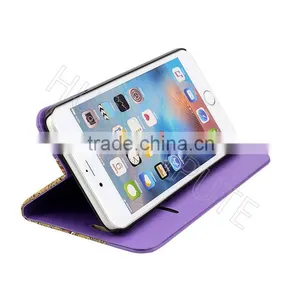 Wholesales Real Wooden and Leather Coating Flip Cellphone Case for IPhone 6s thumbnail-3