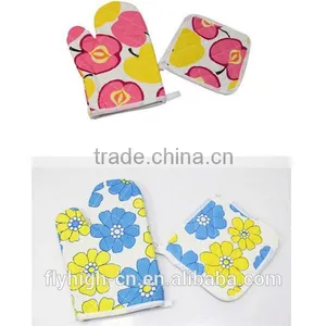 New Design Cotton Kitchen Oven Mitts Embroidered Oven Mitts thumbnail-2