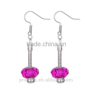New Arrival Crystal Ball Spiral Dangle Earrings For Girl thumbnail-5