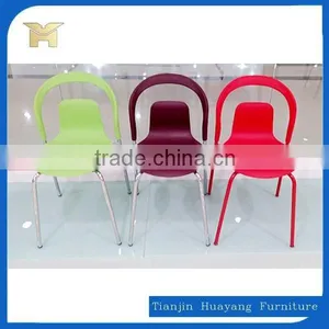 Outdoor Armless Plastic Stacking Chair Cheap Chairs HYH-9122 thumbnail-6