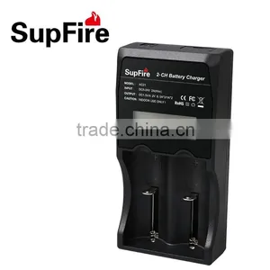 SupFire Multifunction Two 2*Li-ion Battery Charger With HD LCD Display CE ,RoHS,FCC,SAA thumbnail-1