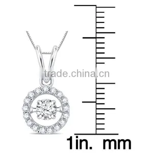 China Wholesale Sterling Silver White Cubic Zirconia Dancing Diamond Jewelry Set thumbnail-2