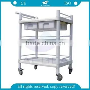 AG-UTB07 Three Layers Utility Medication Crash Cart Trolley thumbnail-1