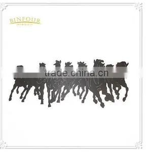 Promotion Metal Iron Running Horses Wall Plaque for Wall Art Decoration thumbnail-1