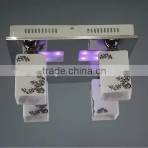 Led+blubs Pattern Square Glass Ceiling Lamp thumbnail-1