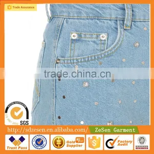 Wholesale Apparel 100% Cotton Sexy High Waist Hot Short Pants Denim Shorts For Women thumbnail-6