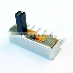 Standard SWITCH SLIDE SPDT Circuit On-On 0.1A @ 12VDC Through Hole Right Angle PC Pin thumbnail-1