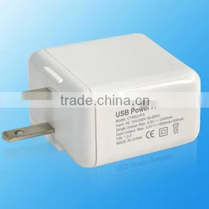 Dual USB Power Adapter AC Home Wall Charger US Plug For IPhone for Samsung thumbnail-1