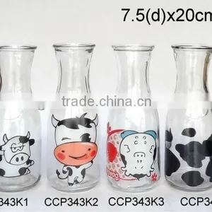 CCP343K Glass Milk Bottle With Decal Printing thumbnail-1