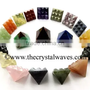 Mix Assorted Gemstones Lemurian Master Pyramid thumbnail-1