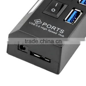 Wholesale High Speed Mini 4 Ports USB 3.0 Hub USB Port For Laptop PC Computer Laptop Peripherals Accessories Free Drop Shipping thumbnail-6