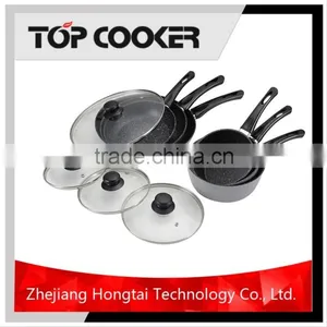Aluminium Forged Marbel Coated China Products Cookware Set thumbnail-1